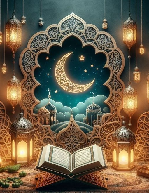 Ramadan Moon & Quran diamond painting kit by Puzzling Gems