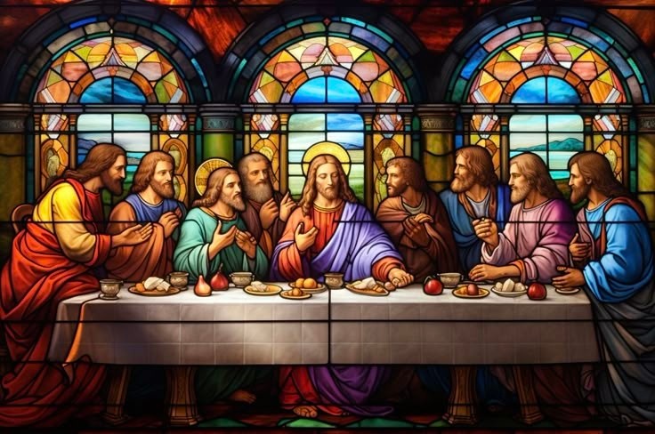 The Last Supper – Stained Glass diamond painting kit by Puzzling Gems