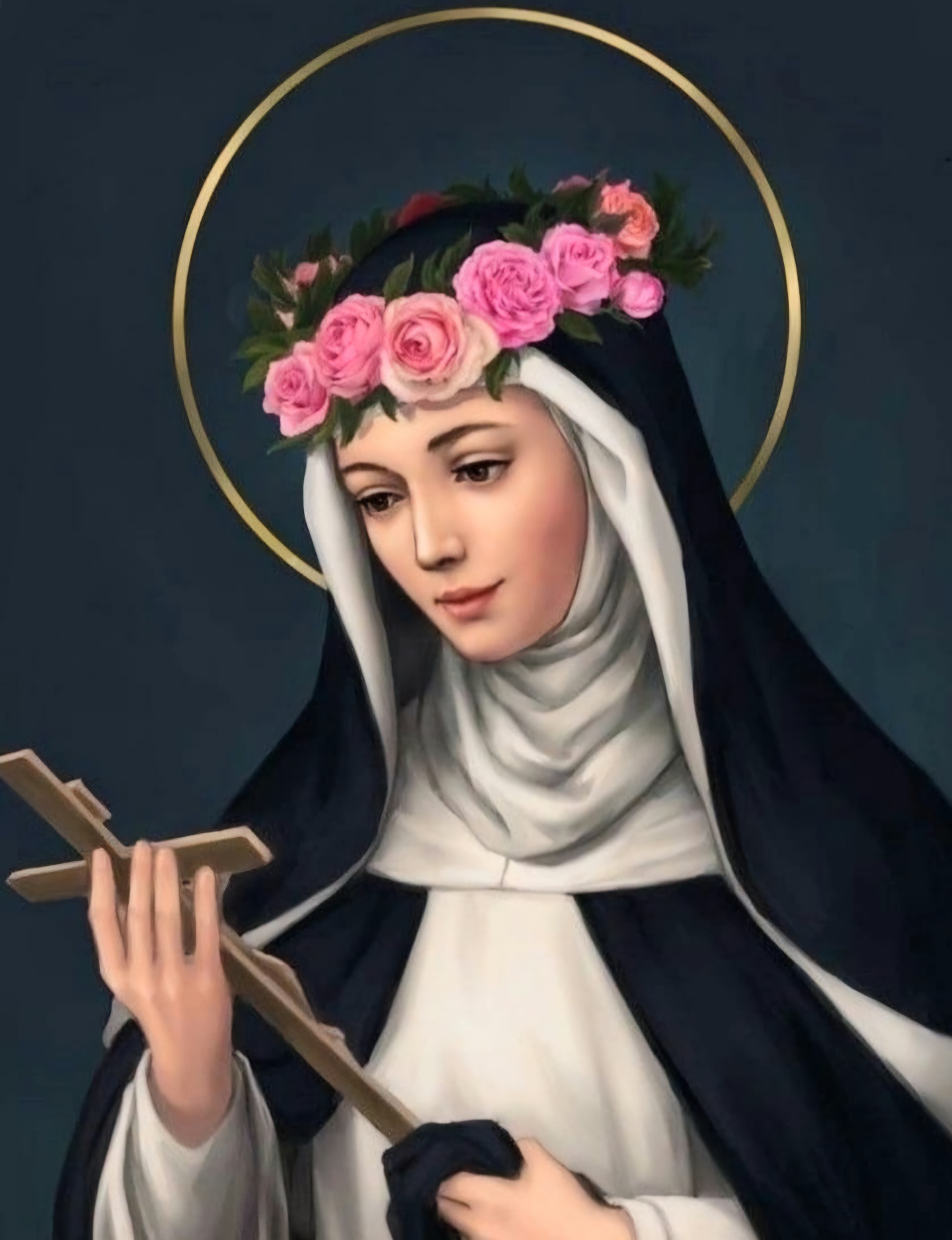 Saint Rita of Cascia diamond painting kit by Puzzling Gems