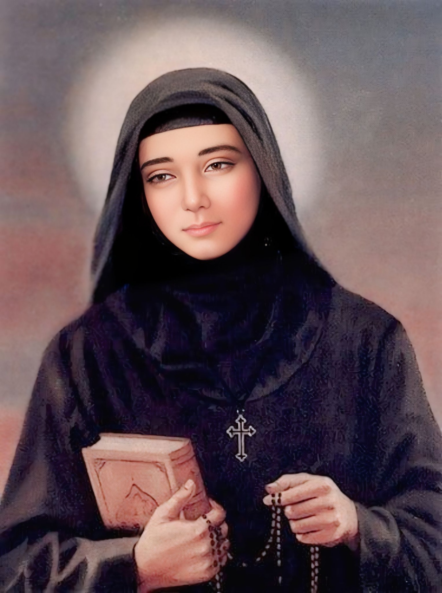 Saint Rafqa diamond painting kit by Puzzling Gems