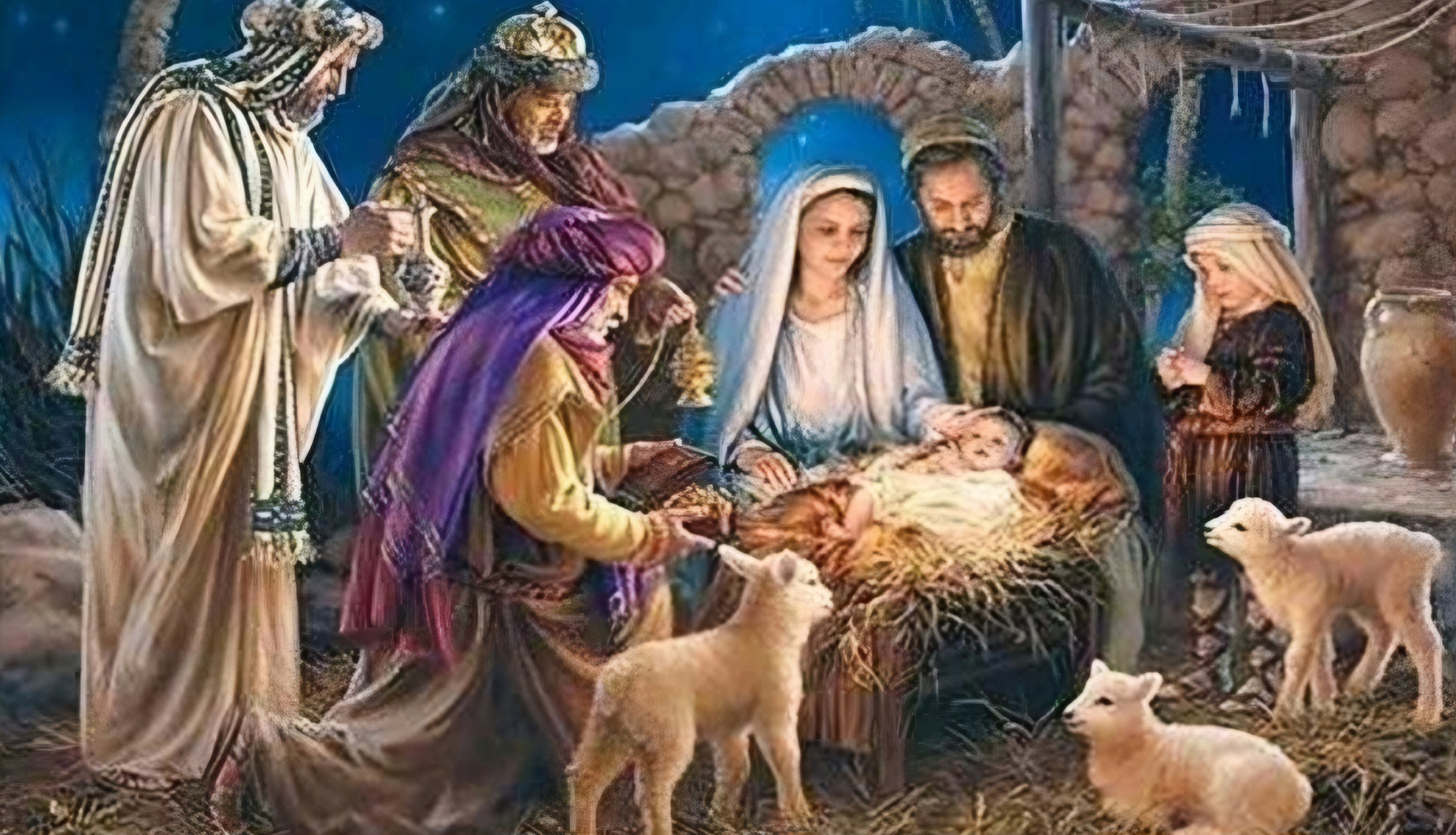 The Nativity of Jesus diamond painting kit by Puzzling Gems