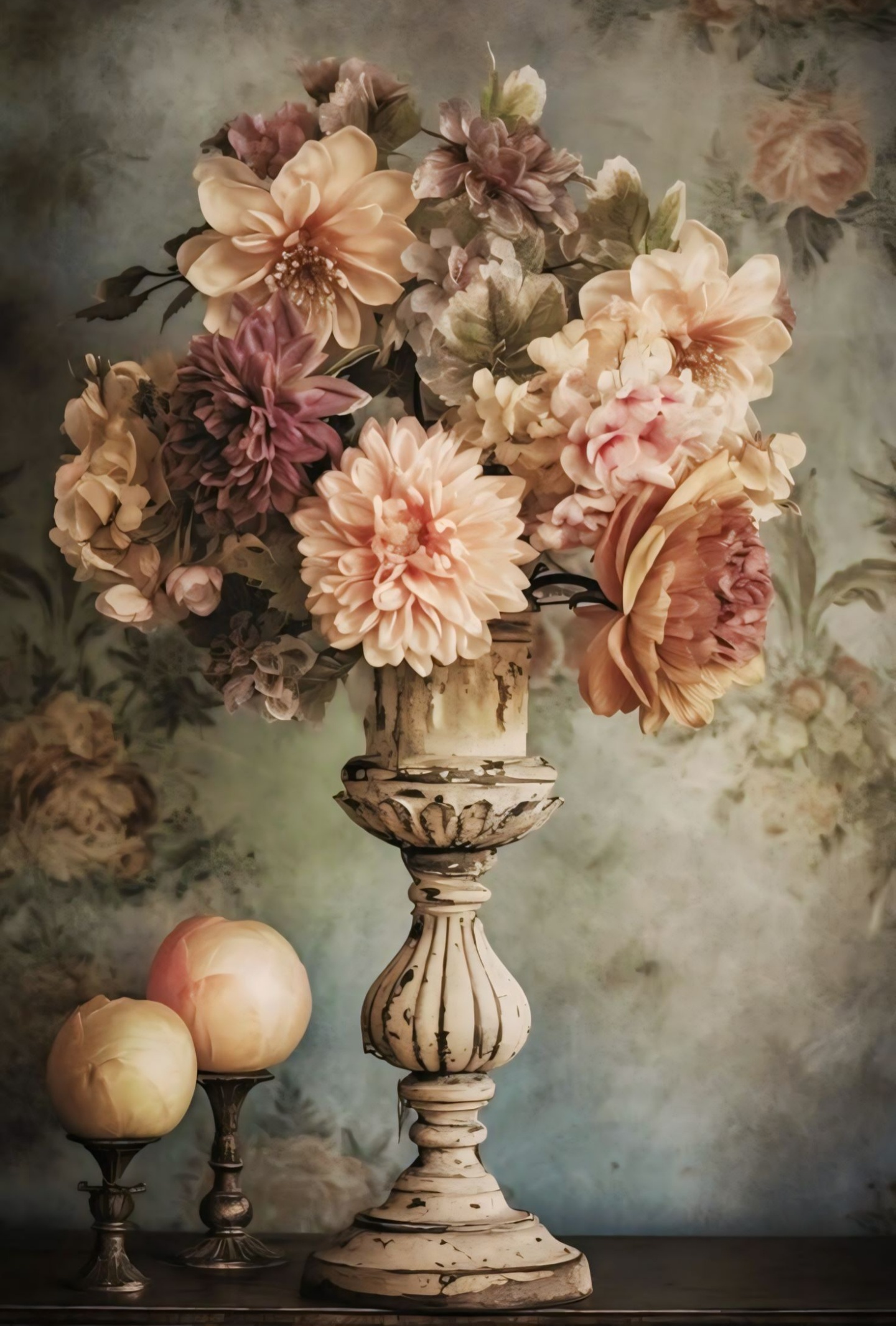 Vintage Floral Arrangement diamond painting kit by Puzzling Gems
