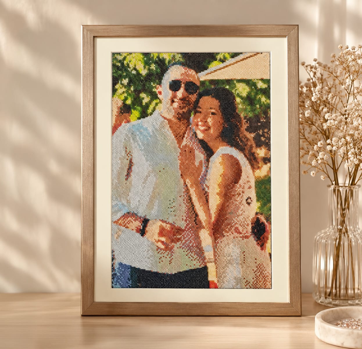 Custom photo transformed into a Puzzling Gems diamond painting