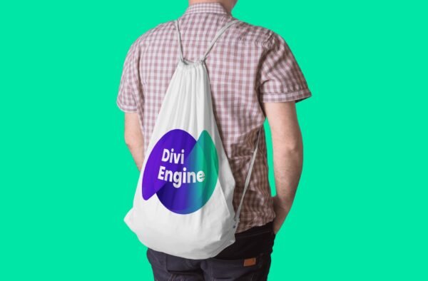 Divi Engine String Bag (Big Logo) - Image 2