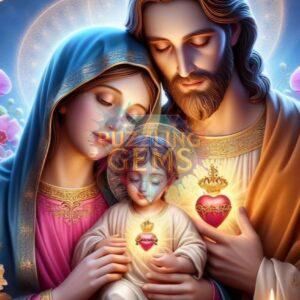 Holy Family with Sacred Hearts