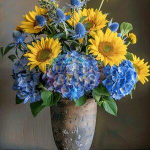 Sunflower & Hydrangea Harmon