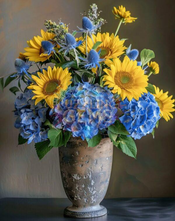 Sunflower & Hydrangea Harmon