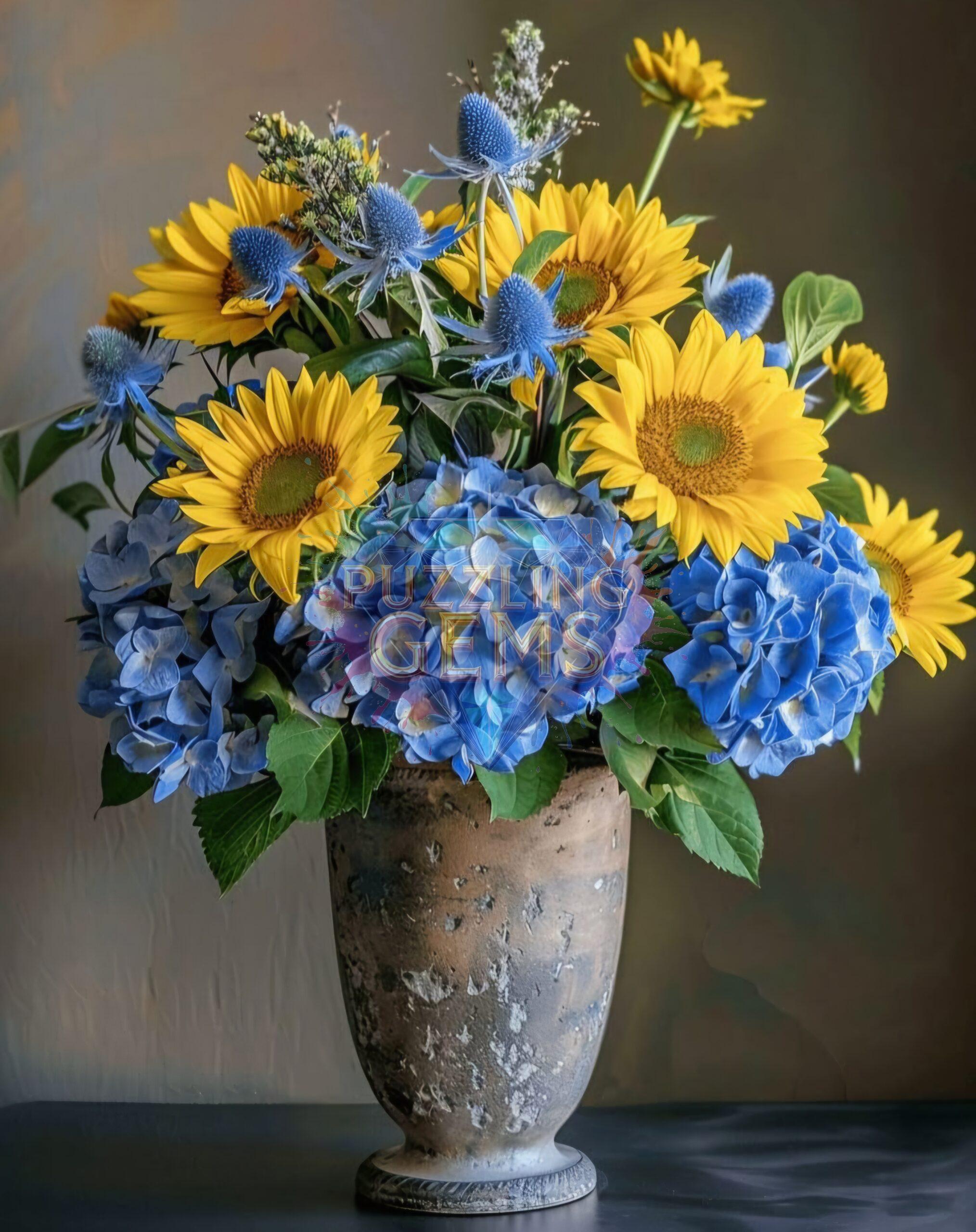 Sunflower & Hydrangea Harmon